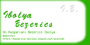 ibolya bezerics business card